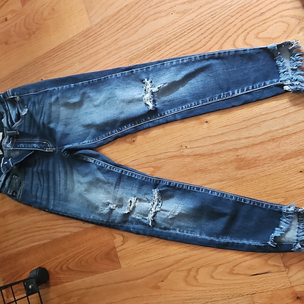 Kancan Distressed Blue Denim Jeans